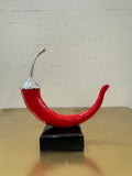 Sequenze - oggetto decorativo portafortuna a forma di peperoncino