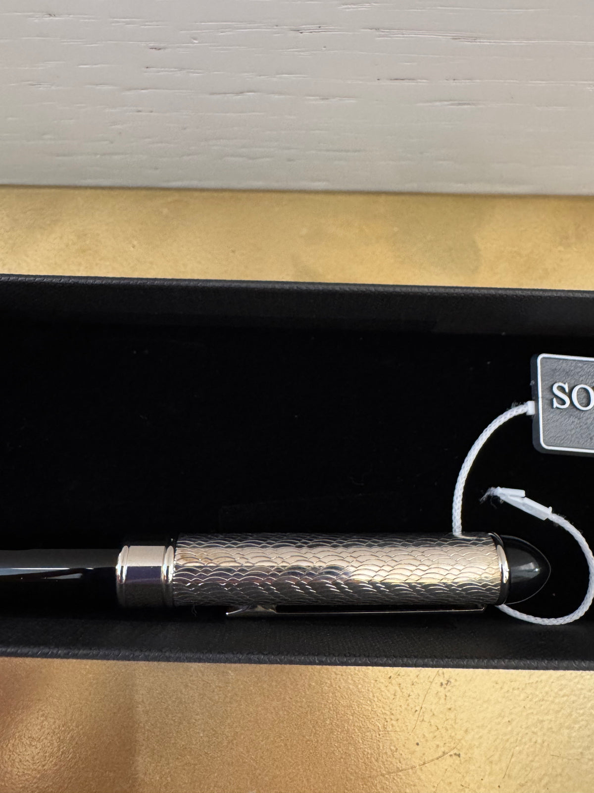 Sovrani - penna in argento 925 a sfera laccata nera